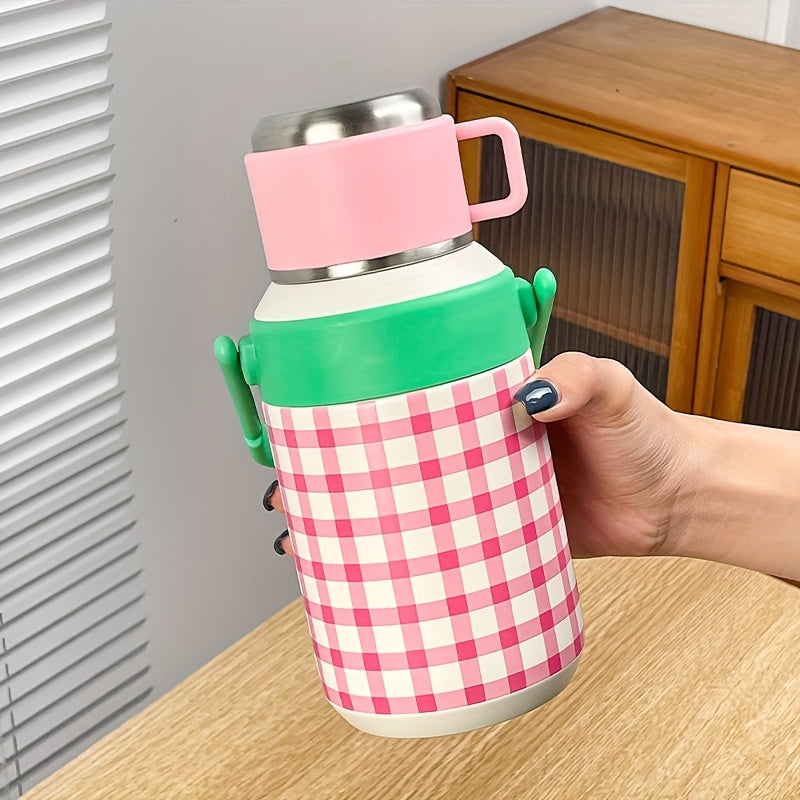 1pc Stainless Steel Insulated Beverage Bottle 800ML Large Capacity - Space-Themed Portable Drink Flask for Outdoor Travel, Picnic, Camping, Hiking - Multipurpose, No Electricity Needed, Ideal for Christmas, Halloween, Easter, Hanukkah