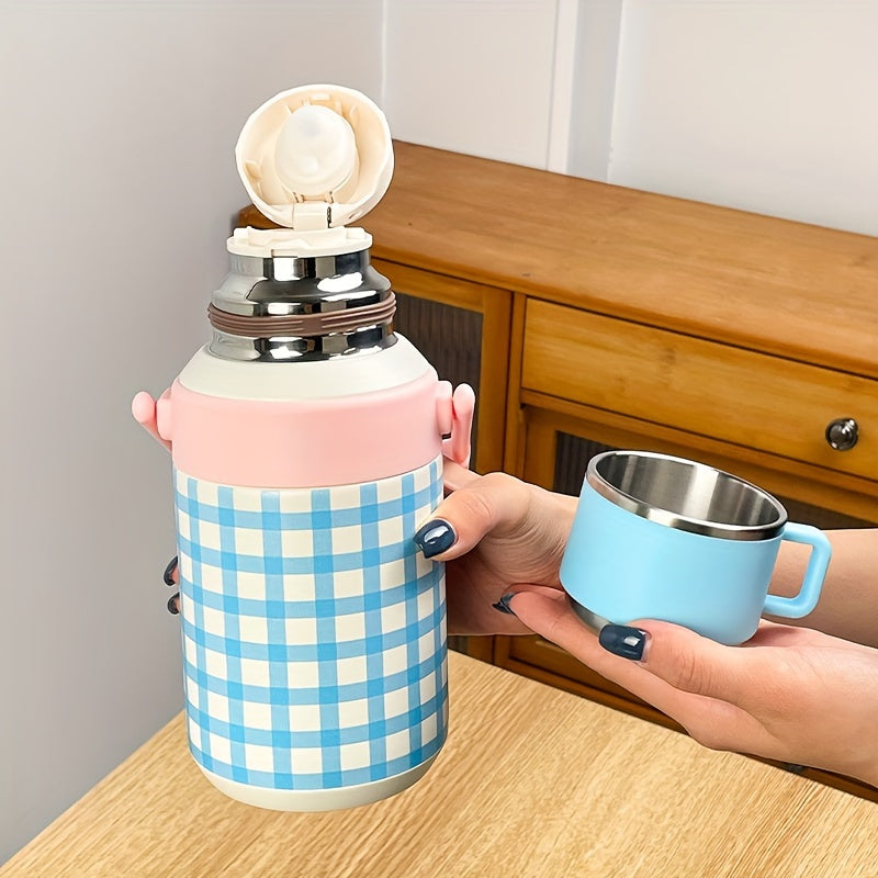 1pc Stainless Steel Insulated Beverage Bottle 800ML Large Capacity - Space-Themed Portable Drink Flask for Outdoor Travel, Picnic, Camping, Hiking - Multipurpose, No Electricity Needed, Ideal for Christmas, Halloween, Easter, Hanukkah