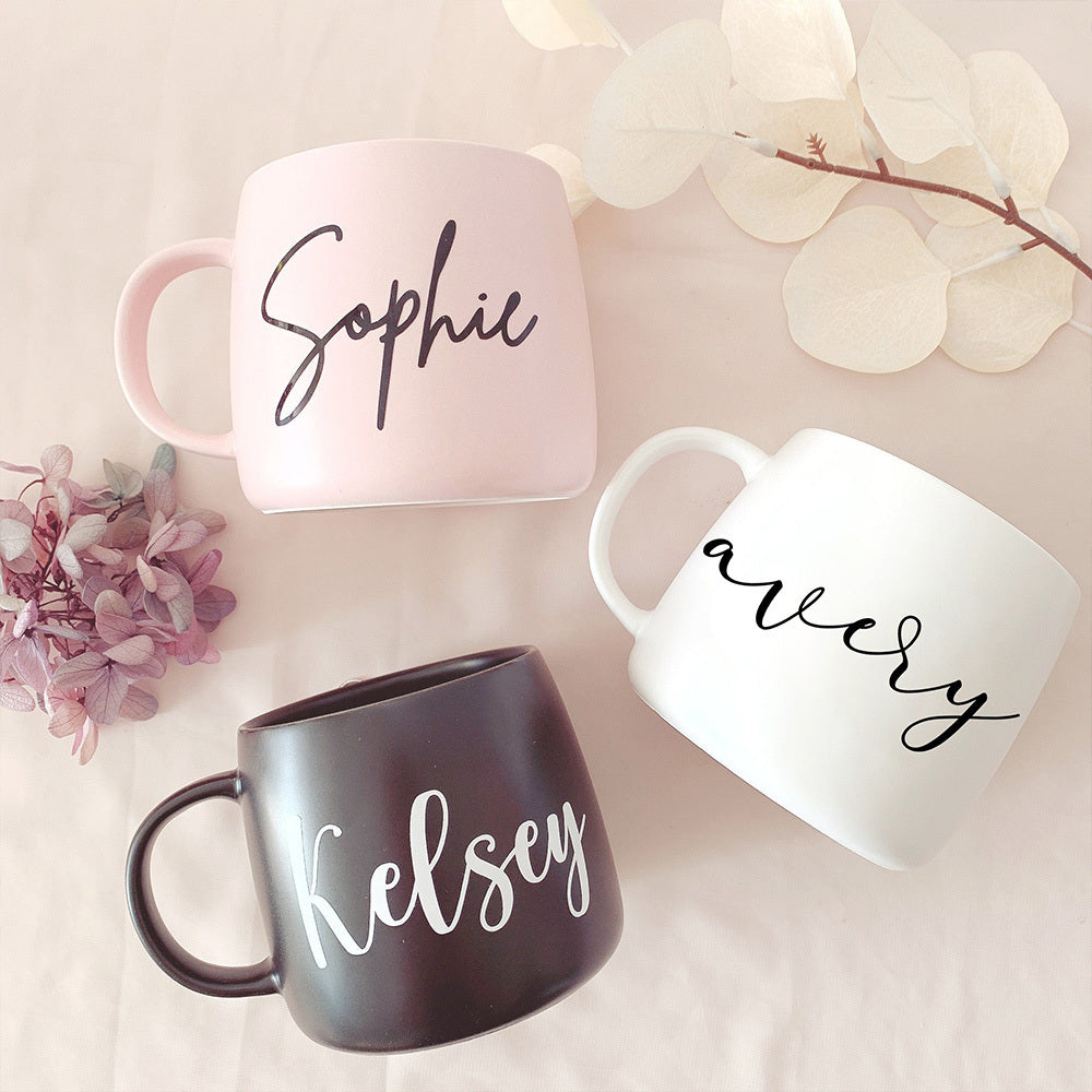 Customizable Ceramic Mug Customizable Ceramic Coffee Mug, Insulated & Reusable | Personalized with Name, Perfect for Thanksgiving, Bride & Bachelorette, Holiday & Birthday Gifts, Hand Wash Only, Kitchen & Dining Decor