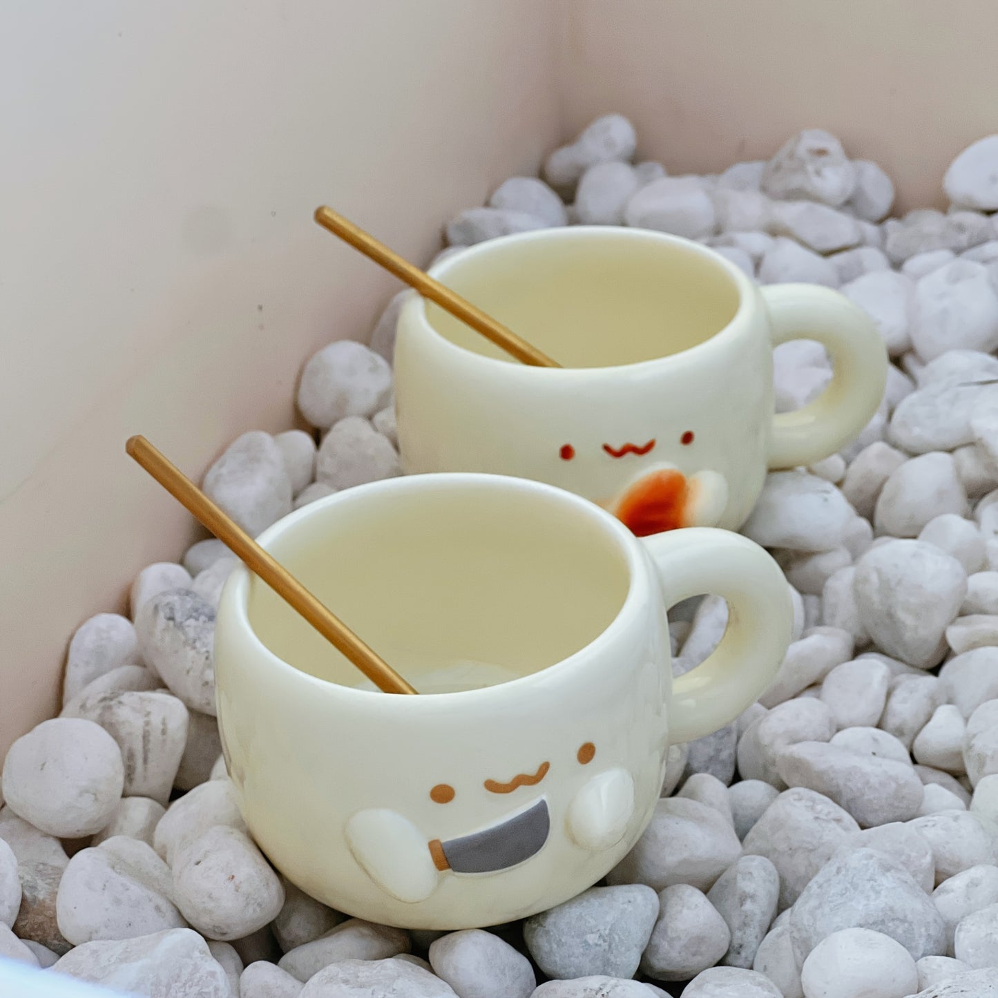 1pc 10.14oz Cute Cuddle Bread Ceramic Mug Office Coffee Cup Breakfast Milk Cup Student Personality Trendy Water Cup Suitable for Hot and Cold Drinks Couples BFF Friends Creative Gift Mother'S Day, Thanksgiving, Christmas, Birthday and Easter Ideal Gift