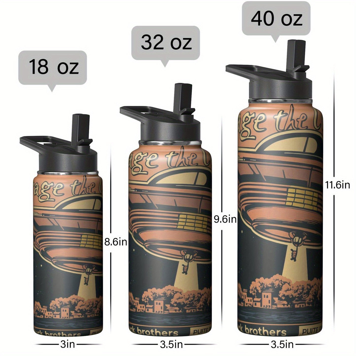 This 40 ounce leak proof space flask is made of double layer stainless steel, which is wear resistant