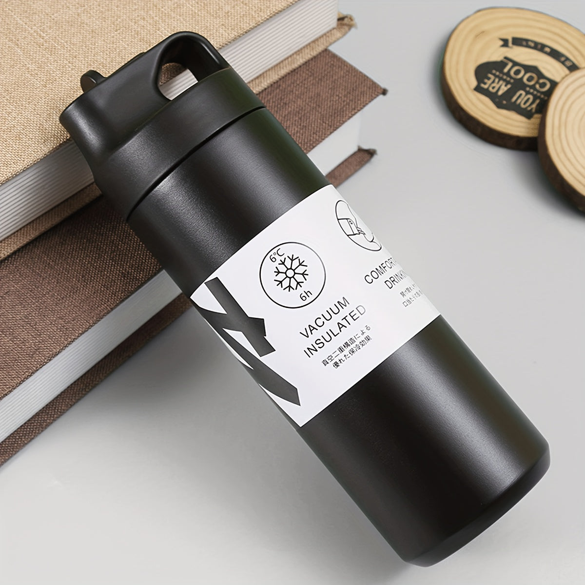 Stainless Steel Vacuum Insulated Flask with Straw - Leakproof, Reusable, Perfect for Outdoor & Everyday Use - Ideal Christmas Gift