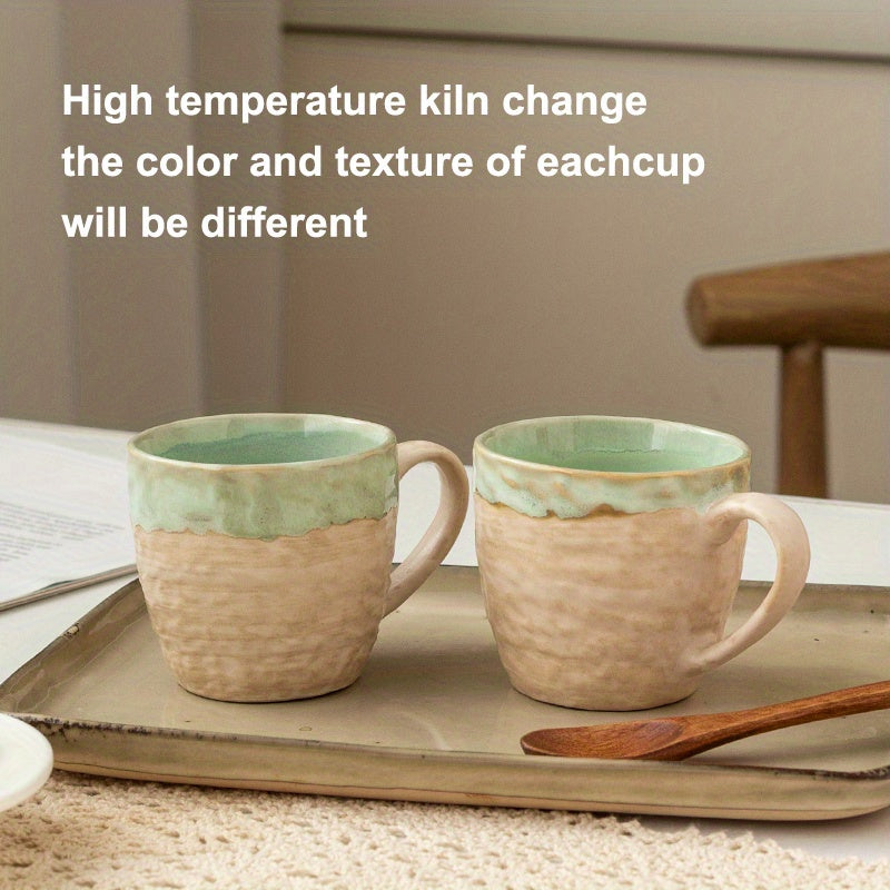 6pcs Small Capacity Ceramic Mug Set, Kiln-Fired Retro Craft Coffee and Tea Cups 4oz\u002F120ml