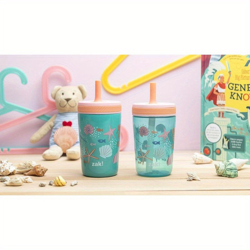 Shells Kelso Tumbler Set LeakProof ScrewOn Lid with Straw Bundle for Includes Plastic and Stainless Steel Cups with Bonus Sipper 3pcs Set NonBPA 15fl.oz.