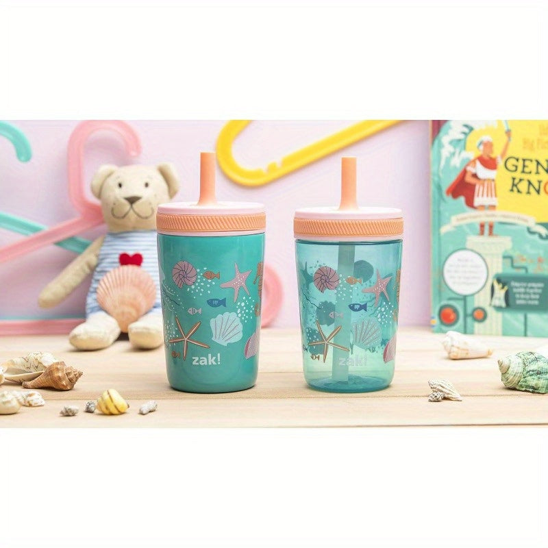 Shells Kelso Tumbler Set LeakProof ScrewOn Lid with Straw Bundle for Includes Plastic and Stainless Steel Cups with Bonus Sipper 3pcs Set NonBPA 15fl.oz.