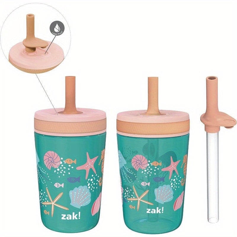 Shells Kelso Tumbler Set LeakProof ScrewOn Lid with Straw Bundle for Includes Plastic and Stainless Steel Cups with Bonus Sipper 3pcs Set NonBPA 15fl.oz.