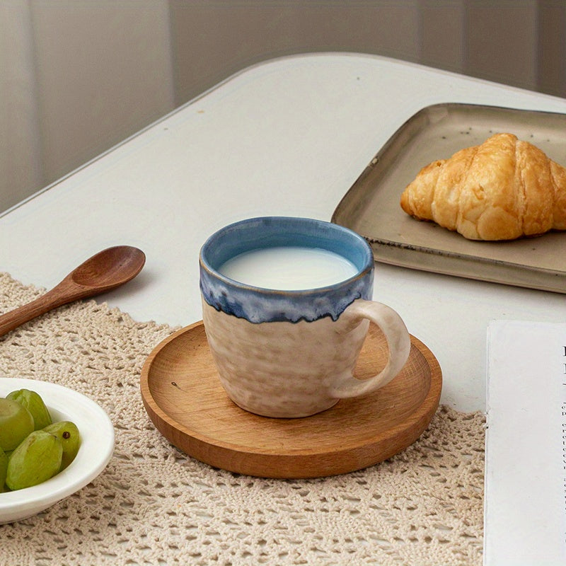 6pcs Small Capacity Ceramic Mug Set, Kiln-Fired Retro Craft Coffee and Tea Cups 4oz\u002F120ml