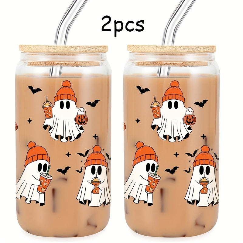 1\u002F2pcs 16oz Cup, Cute Halloween Cup - Halloween Birthday Gifts, Boo Basket Stuffers for Women