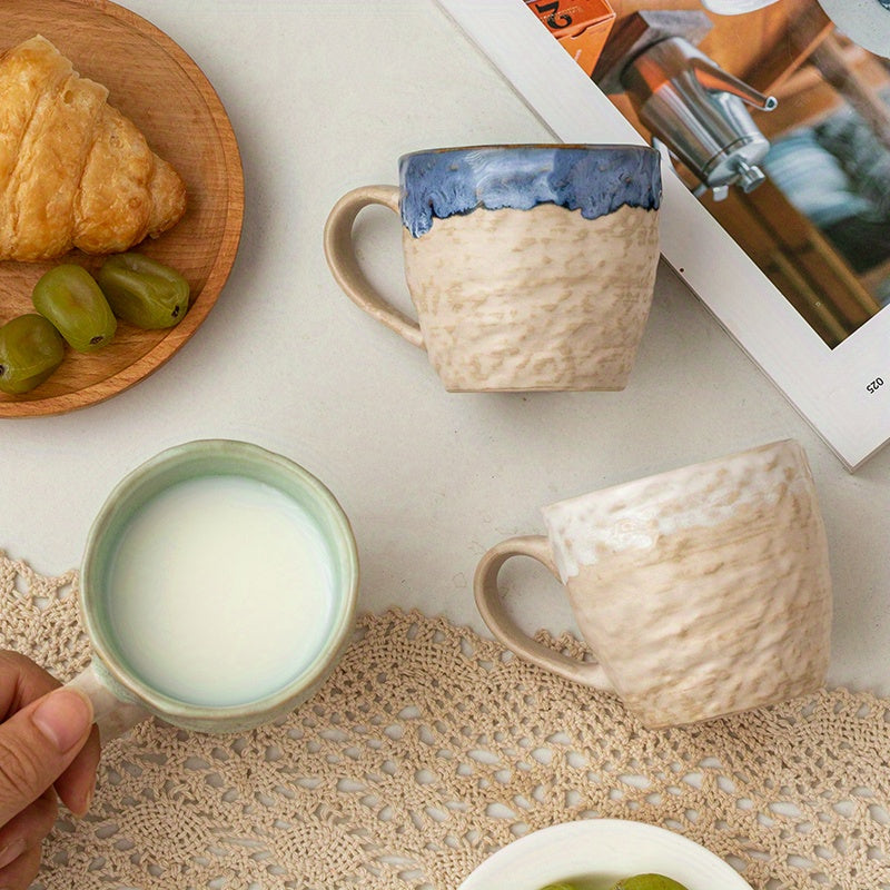 6pcs Small Capacity Ceramic Mug Set, Kiln-Fired Retro Craft Coffee and Tea Cups 4oz\u002F120ml