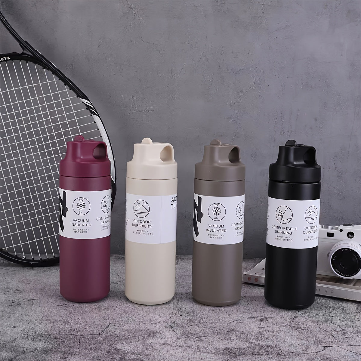 Stainless Steel Vacuum Insulated Flask with Straw - Leakproof, Reusable, Perfect for Outdoor & Everyday Use - Ideal Christmas Gift