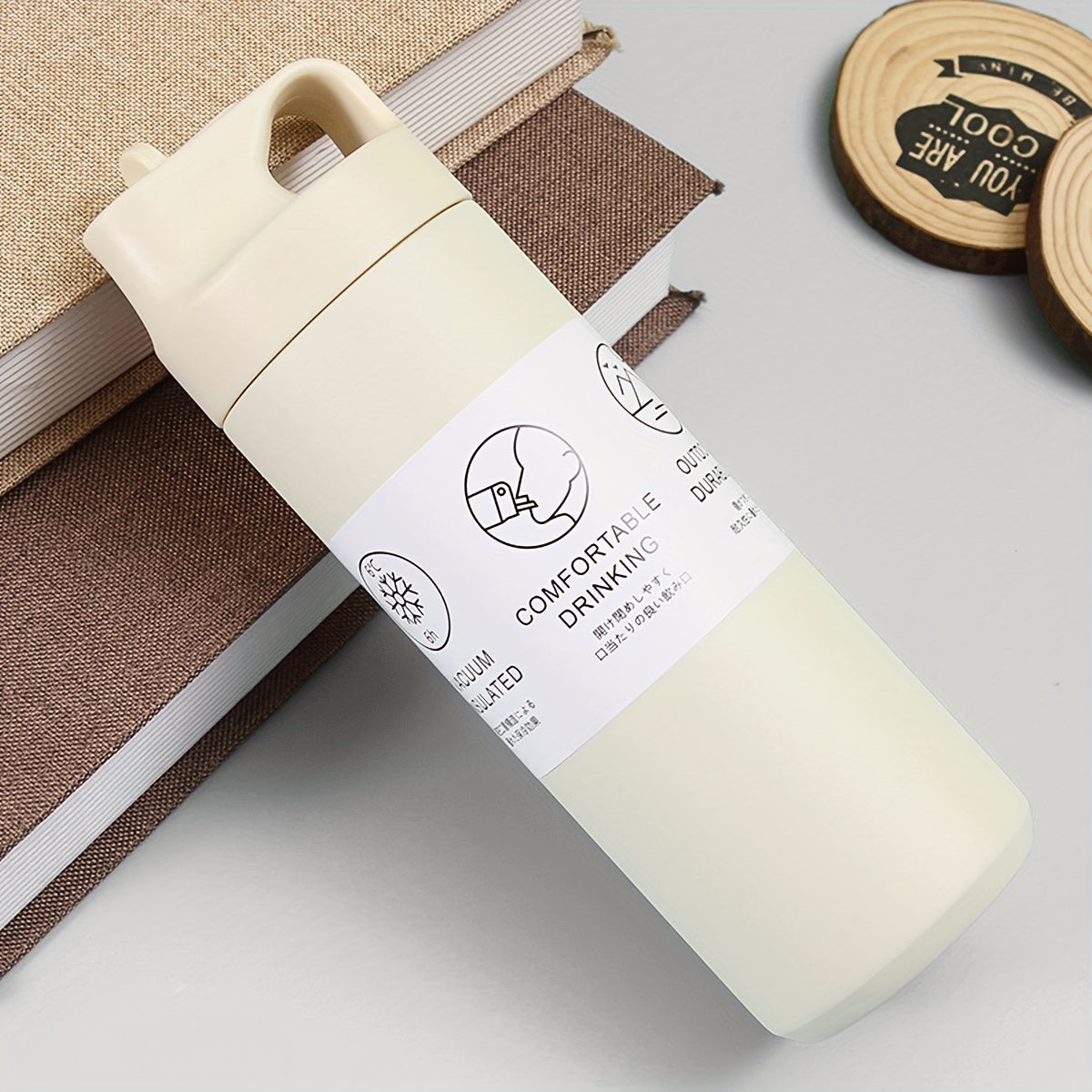 Stainless Steel Vacuum Insulated Flask with Straw - Leakproof, Reusable, Perfect for Outdoor & Everyday Use - Ideal Christmas Gift