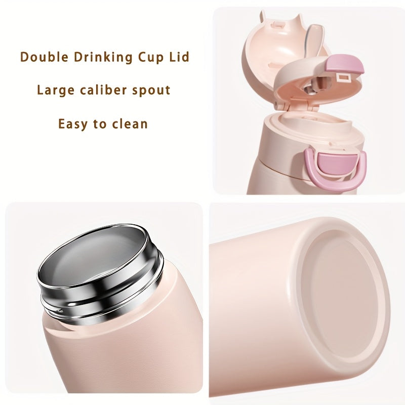 17oz (approx. 500ml) insulated flask Stainless steel hot coffee travel mug Double beverage lid with flip-top lid for hot and cold drinks