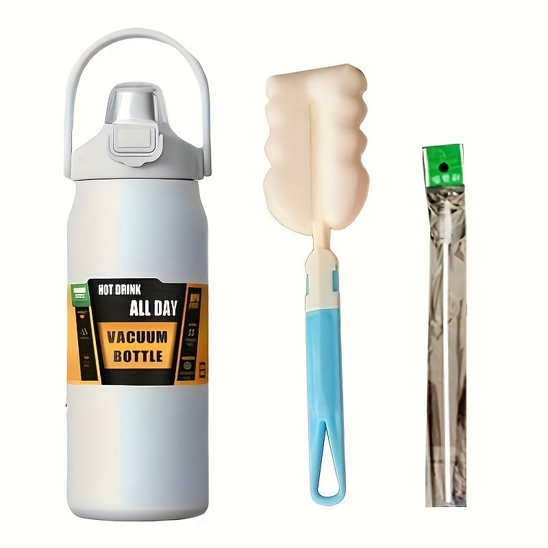 A double drink portable thermos flask 40.5\u002F54 ounces, suitable for outdoor cycling, hiking, office or home - durable.