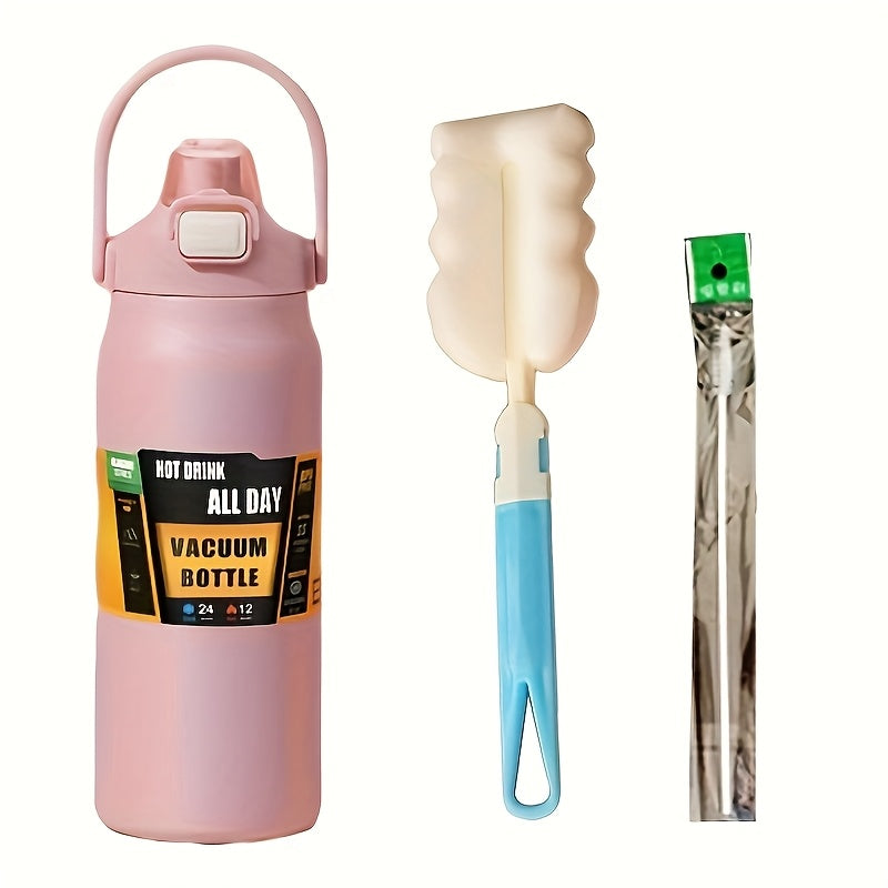 A double drink portable thermos flask 40.5\u002F54 ounces, suitable for outdoor cycling, hiking, office or home - durable.