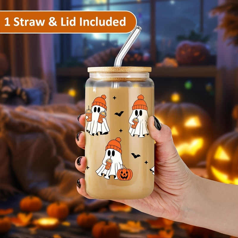 1\u002F2pcs 16oz Cup, Cute Halloween Cup - Halloween Birthday Gifts, Boo Basket Stuffers for Women