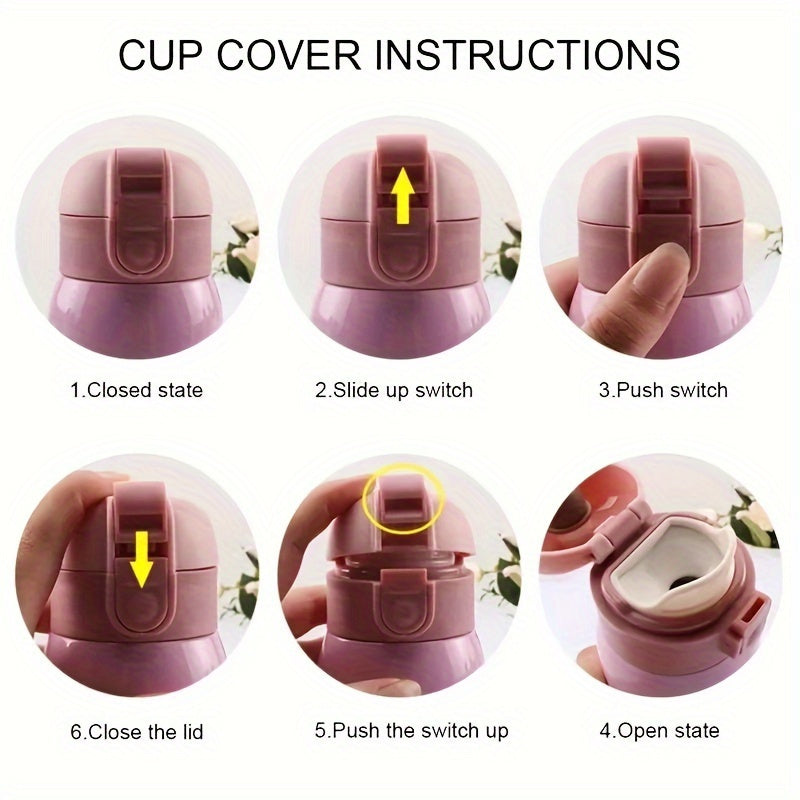 1pc Durable Insulated Vacuum Flask - Compact, Leak-Proof, Stylish, Stainless Steel Construction - Perfect for Hot and Cold Drinks on-the-go