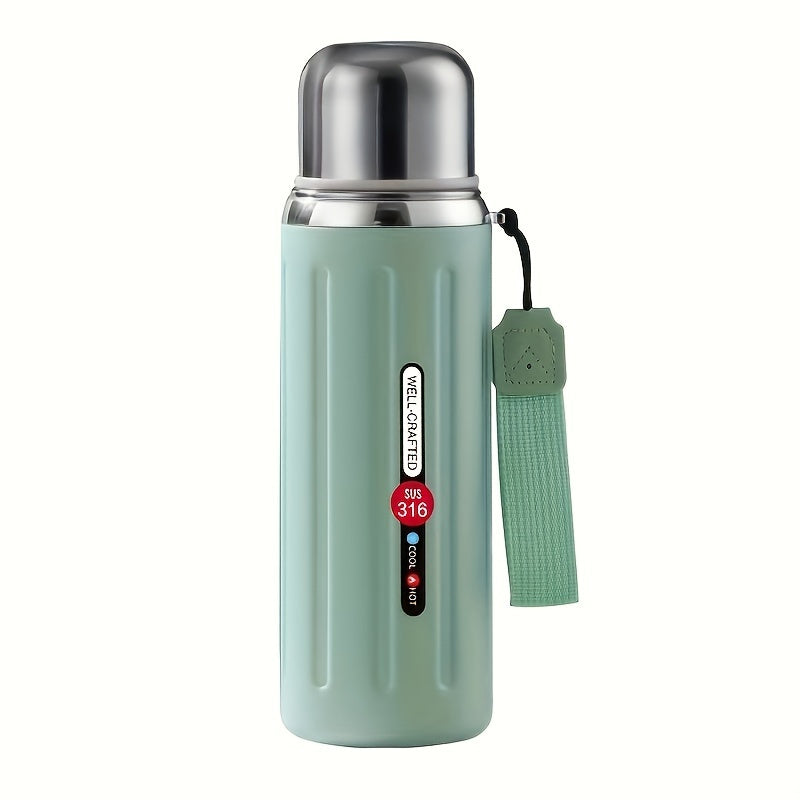 1pc, Vacuum Flask, 20.29oz Insulated Water Bottles, Travel Thermal Cups, for Hot And Cold Beverages, Summer Winter Drinkware, Gifts