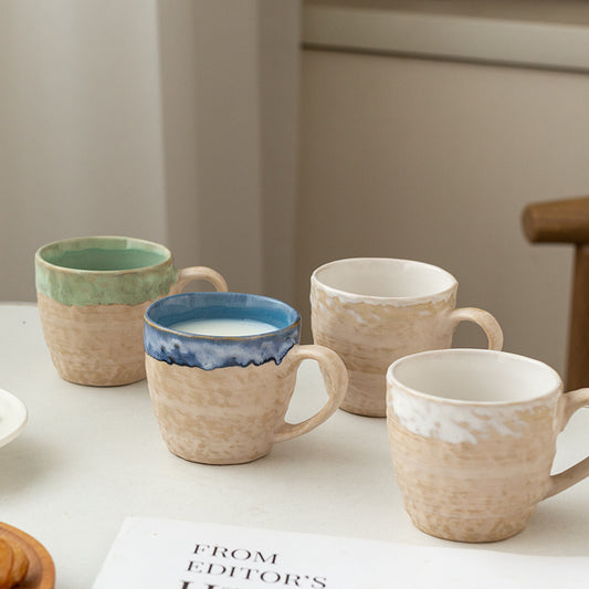 6pcs Small Capacity Ceramic Mug Set, Kiln-Fired Retro Craft Coffee and Tea Cups 4oz\u002F120ml