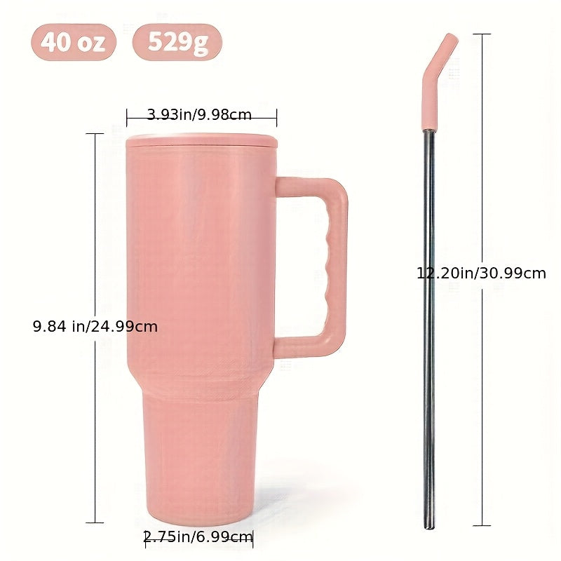 20-Pack Gen3.0 40oz Stainless Steel Tumblers with Handle, Straw & Lid - Vacuum Insulated Macaron Colors (Pink, Blue, White, Light Blue) for Outdoor Sports, Travel, Camping & Gifts, AGH