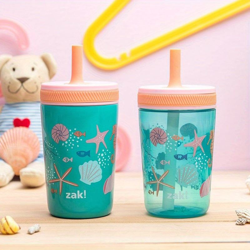Shells Kelso Tumbler Set LeakProof ScrewOn Lid with Straw Bundle for Includes Plastic and Stainless Steel Cups with Bonus Sipper 3pcs Set NonBPA 15fl.oz.