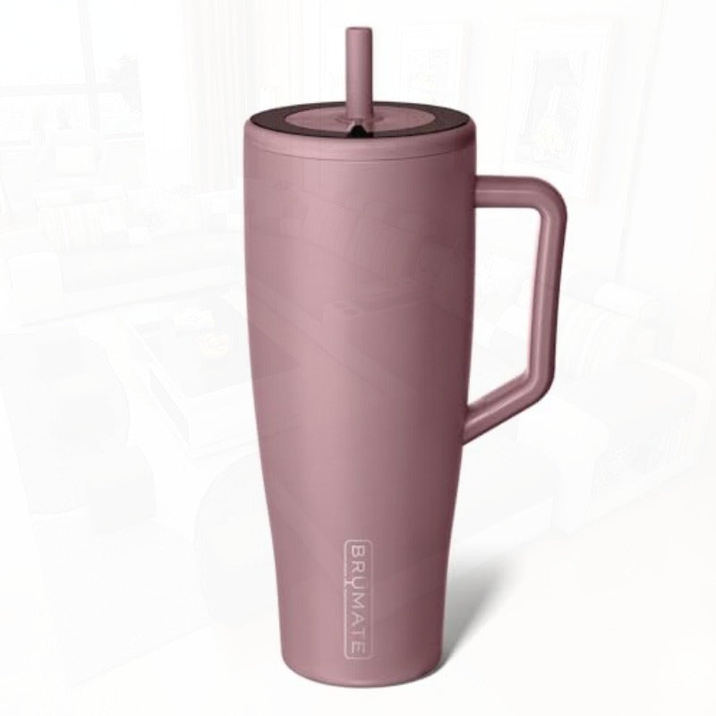 Era 40 oz Tumbler with Handle and Straw 100% Leakproof Insulated Tumbler with Lid and Straw Made of Stainless Steel Cup Holder Friendly Base 40oz Rose Taupe