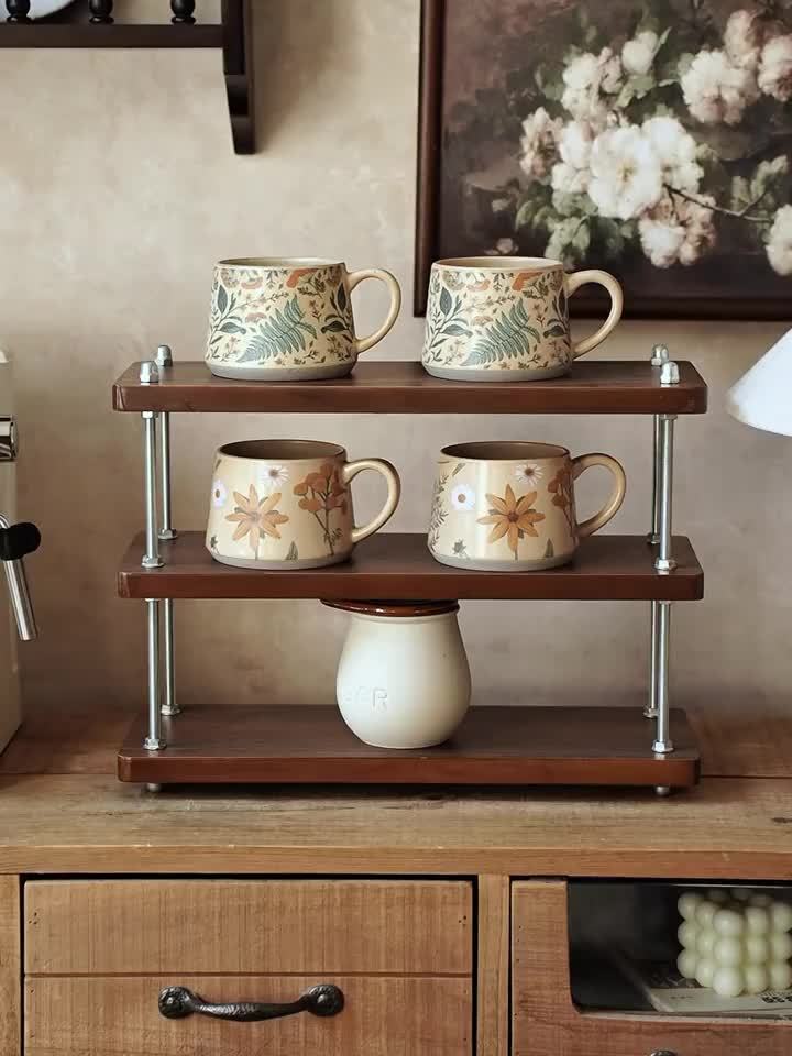 2 Ceramic Coffee Cups 2 Vintage Floral Ceramic Coffee Cups | 12.5 Ounces, Heat Preservation And Reusable, Dishwasher-Safe Multi-Purpose Tea Cups, Ideal Gifts for Friends