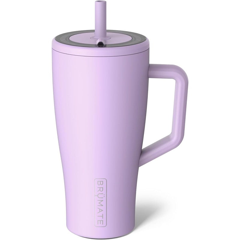 Era 30 oz Tumbler with Handle and Straw 100% Leakproof Insulated Tumbler with Lid and Straw Made of Stainless Steel Cup Holder Friendly Base 30oz Lavender