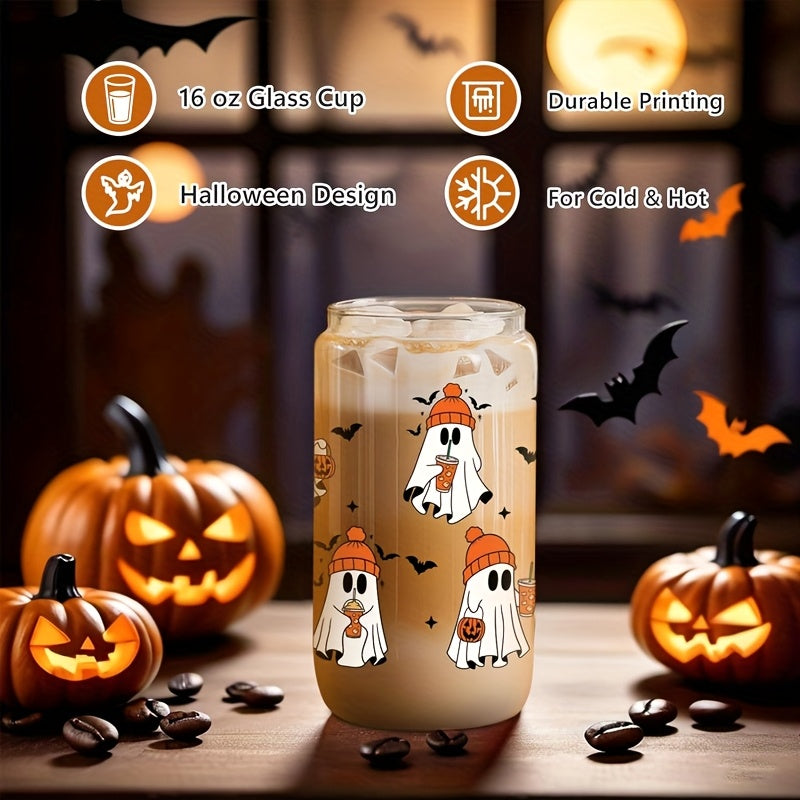 1\u002F2pcs 16oz Cup, Cute Halloween Cup - Halloween Birthday Gifts, Boo Basket Stuffers for Women