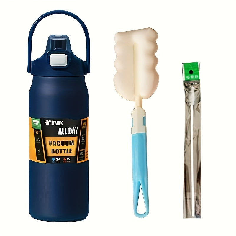 A double drink portable thermos flask 40.5\u002F54 ounces, suitable for outdoor cycling, hiking, office or home - durable.