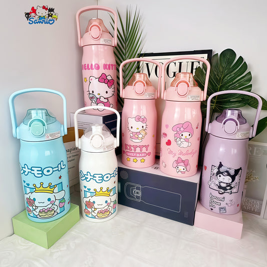 1pc Sanrio cartoon design large-capacity vacuum flask, convenient design and lovely vacuum flask with various choices
