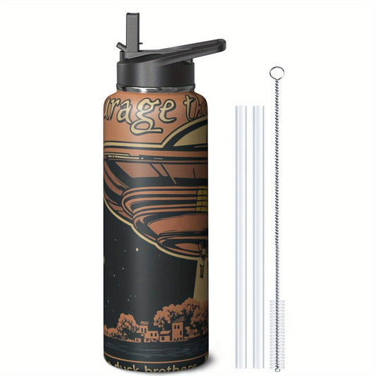 This 40 ounce leak proof space flask is made of double layer stainless steel, which is wear resistant