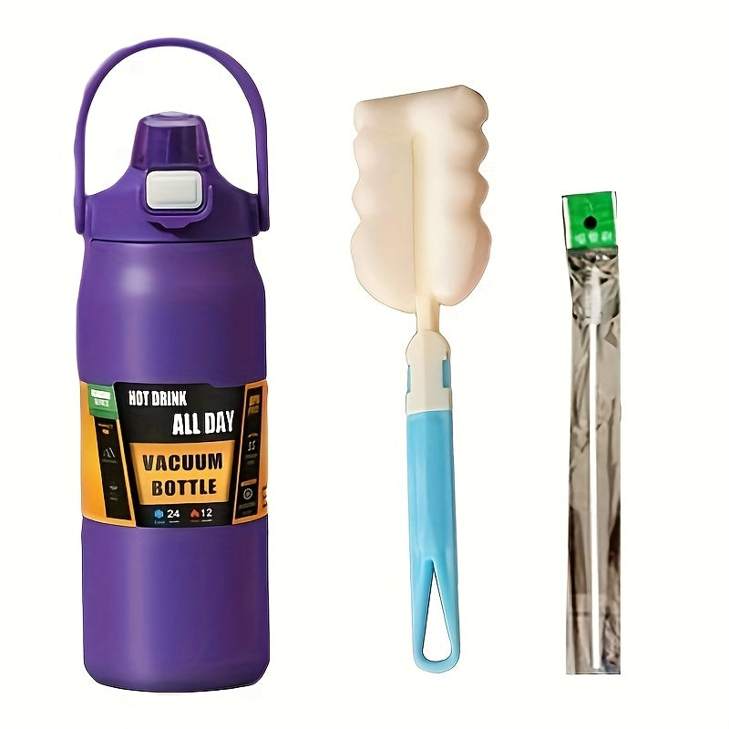 A double drink portable thermos flask 40.5\u002F54 ounces, suitable for outdoor cycling, hiking, office or home - durable.