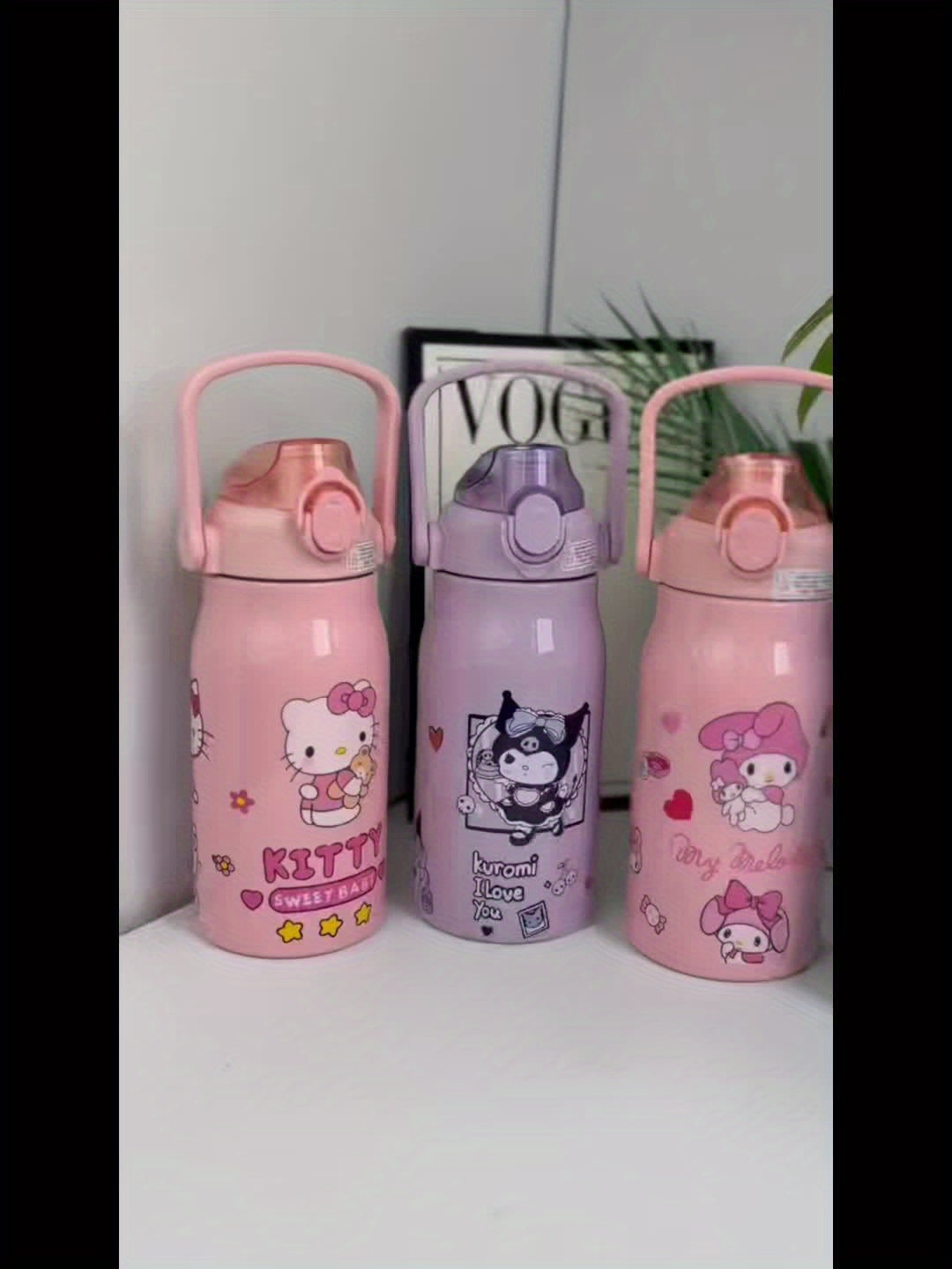 1pc Sanrio cartoon design large-capacity vacuum flask, convenient design and lovely vacuum flask with various choices