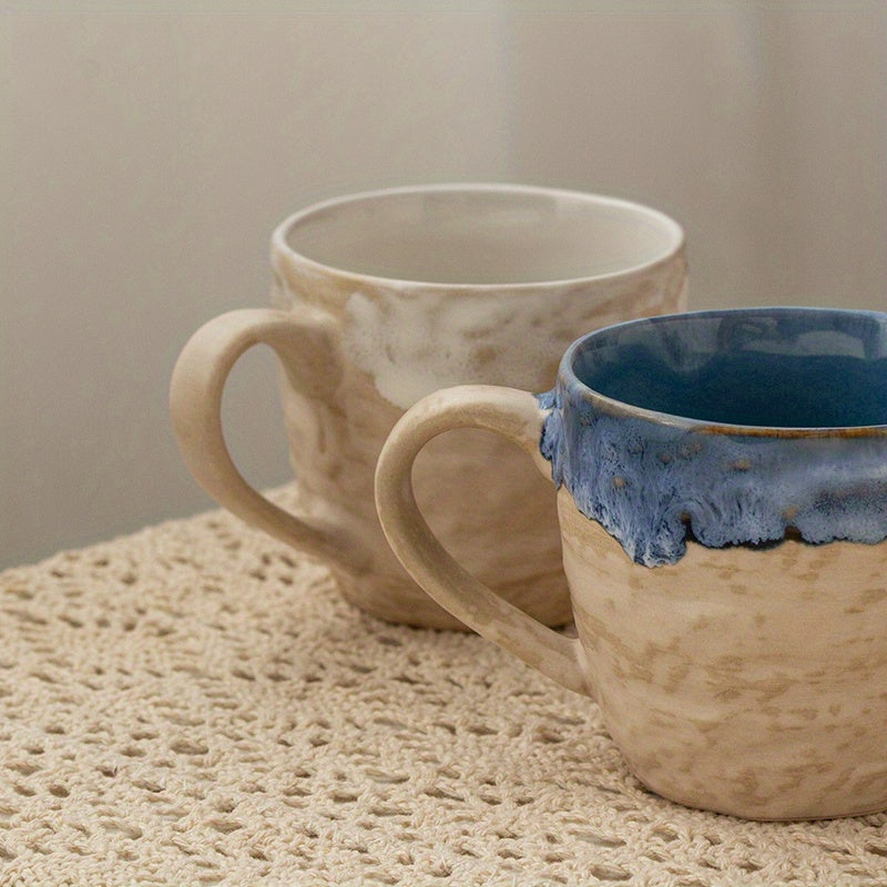 6pcs Small Capacity Ceramic Mug Set, Kiln-Fired Retro Craft Coffee and Tea Cups 4oz\u002F120ml