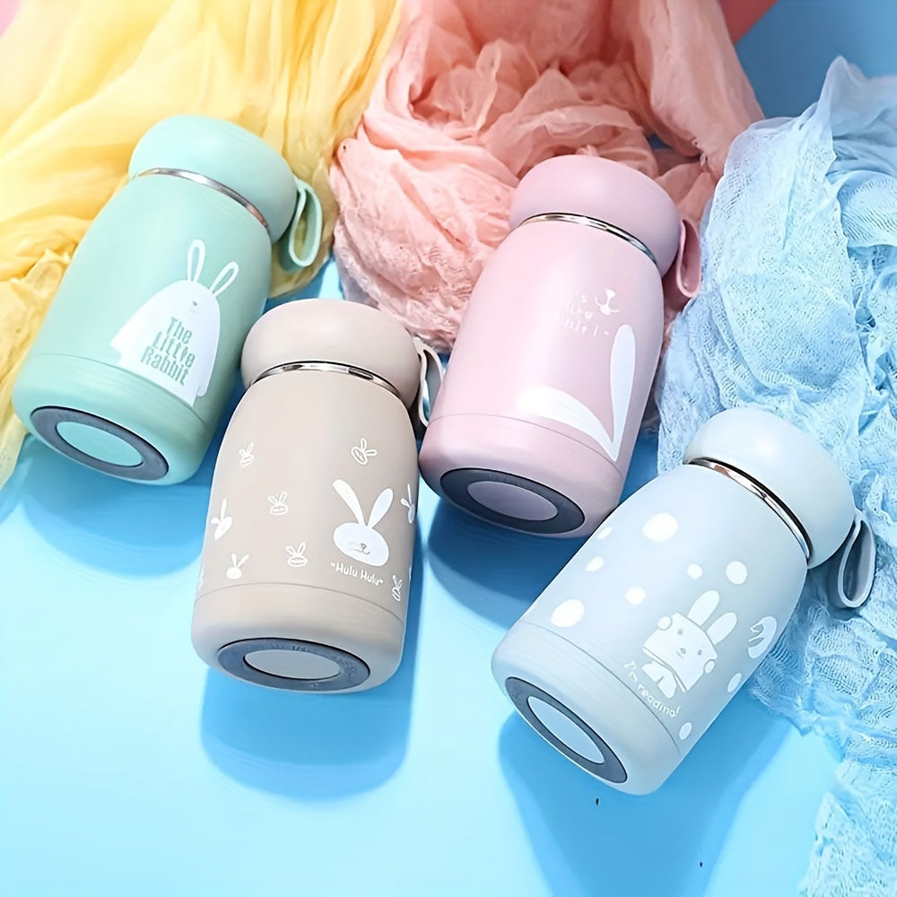 1pc, Adorable Bunny Rabbit Insulated Vacuum Flask - 320ml\u002F10.82oz Thermal Water Bottle for Hot and Cold Drinks - Cute Kawaii Travel Cup for Summer and Winter - Perfect Gift for Friends and Family