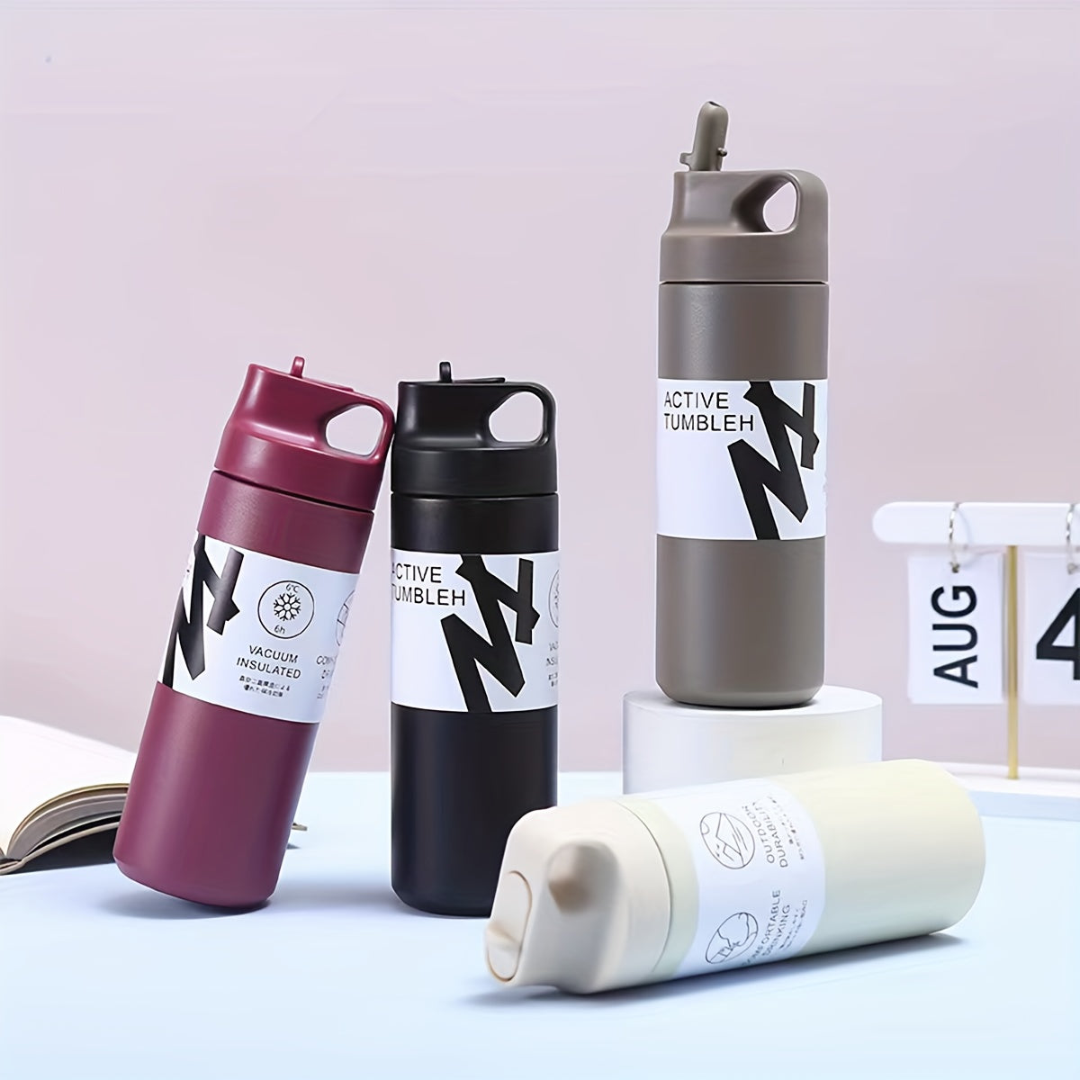 Stainless Steel Vacuum Insulated Flask with Straw - Leakproof, Reusable, Perfect for Outdoor & Everyday Use - Ideal Christmas Gift