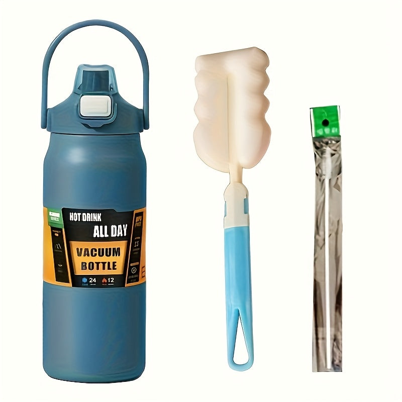 A double drink portable thermos flask 40.5\u002F54 ounces, suitable for outdoor cycling, hiking, office or home - durable.