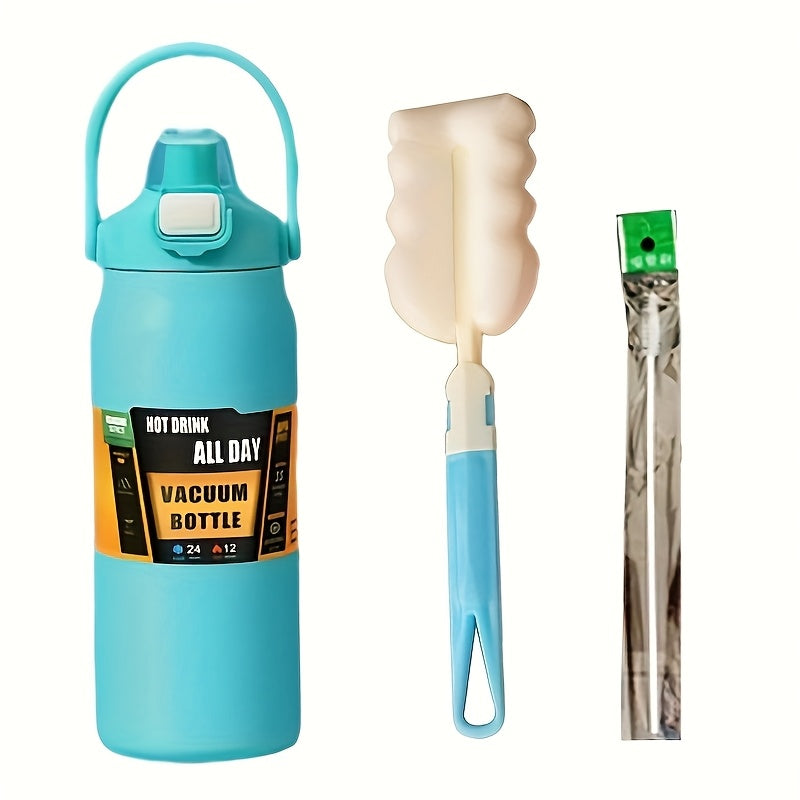 A double drink portable thermos flask 40.5\u002F54 ounces, suitable for outdoor cycling, hiking, office or home - durable.