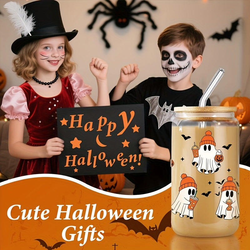 1\u002F2pcs 16oz Cup, Cute Halloween Cup - Halloween Birthday Gifts, Boo Basket Stuffers for Women