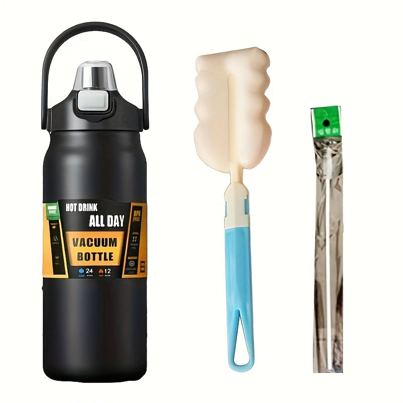 A double drink portable thermos flask 40.5\u002F54 ounces, suitable for outdoor cycling, hiking, office or home - durable.